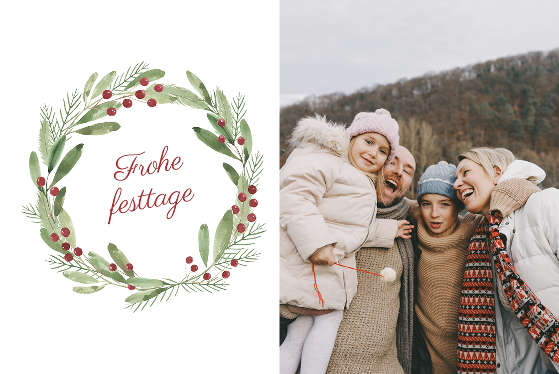 Fotokarten — Dezenter Kranz