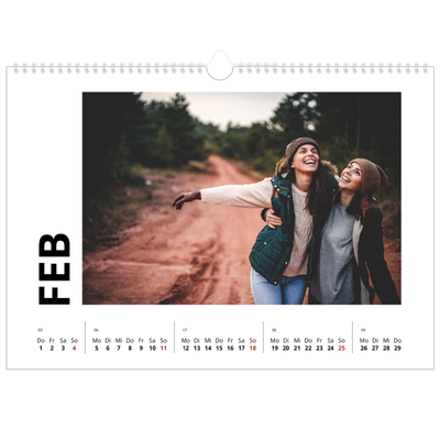 Fotokalender A3 — Weißer Rahmen [Februar]