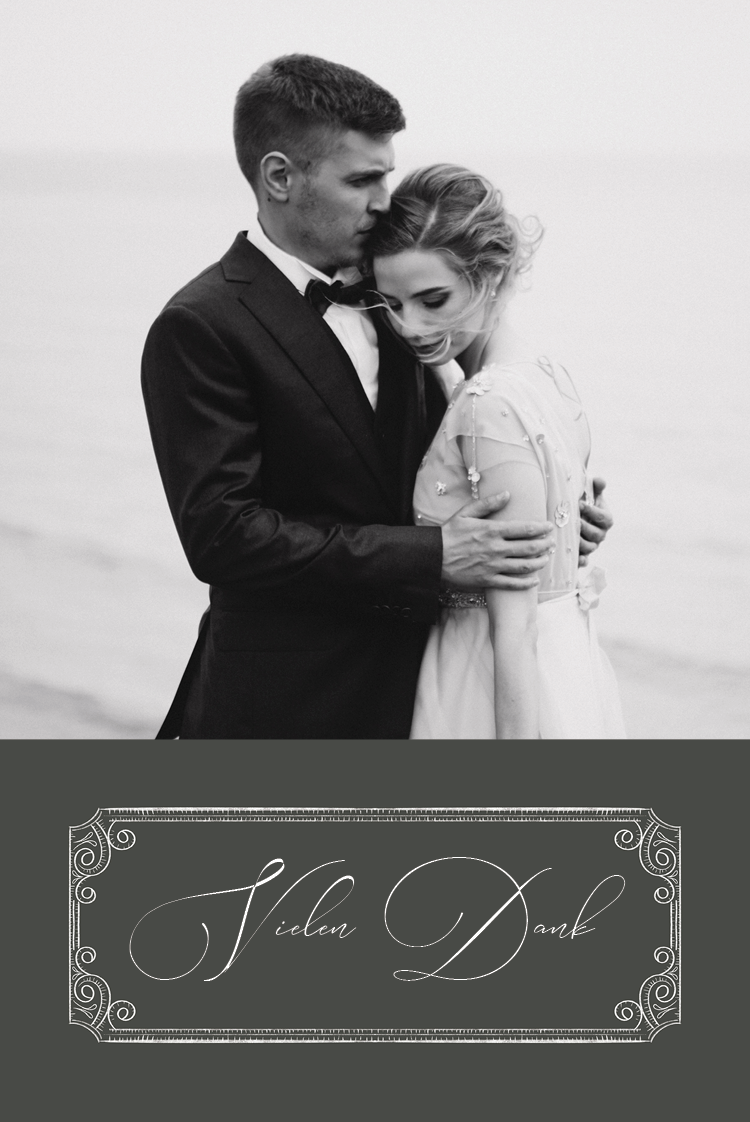 Dankeskarten — Dunkle Eleganz