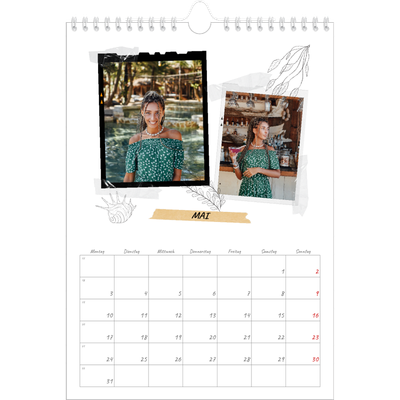 Fotokalender A4 (20 x 30 cm) — Scrapbook-Flair [Mai]