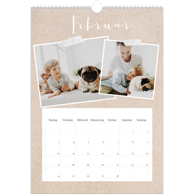 Fotokalender A4 (20 x 30 cm) — Scrapbook Kalender [Februar]