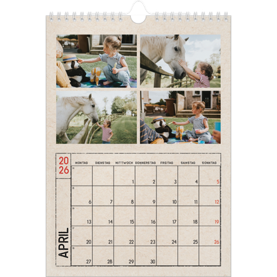 Fotokalender A4 (20 x 30 cm) — Stempeleffekt [April]