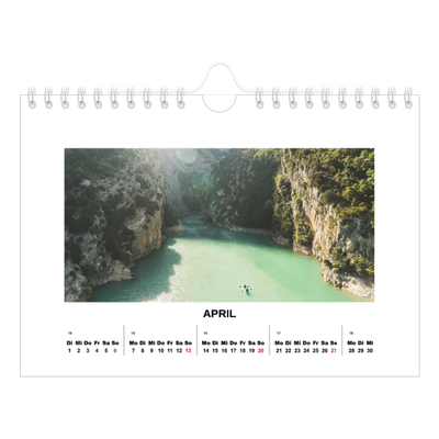Fotokalender A5 — Schlichtes Foto [April]