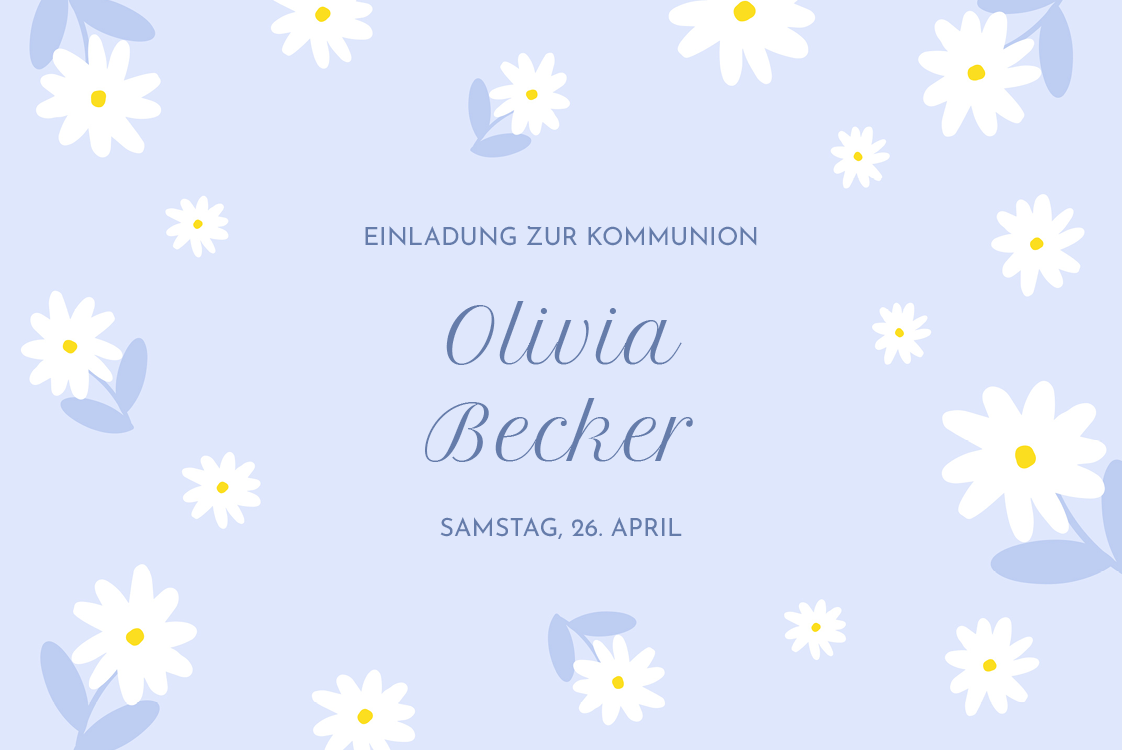 Einladungskarten — Gänseblümchen