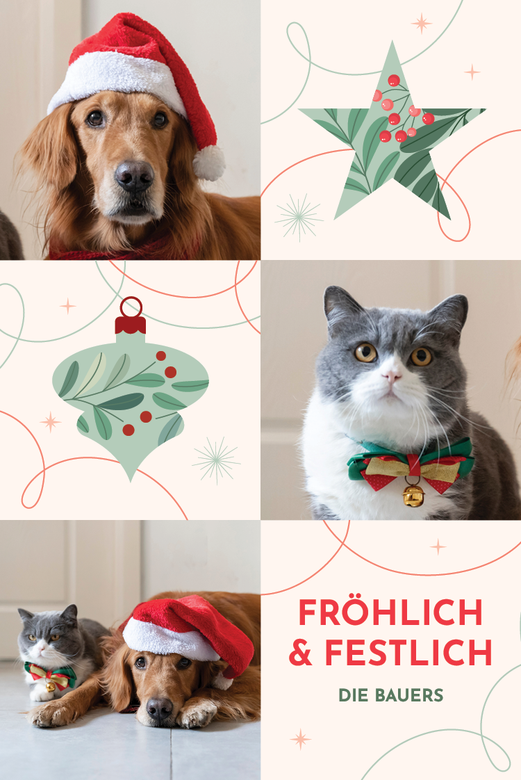 Fotokarten — Festliche Formen - beige