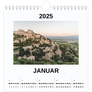 Fotokalender Quadratisch — Schlichtes Foto