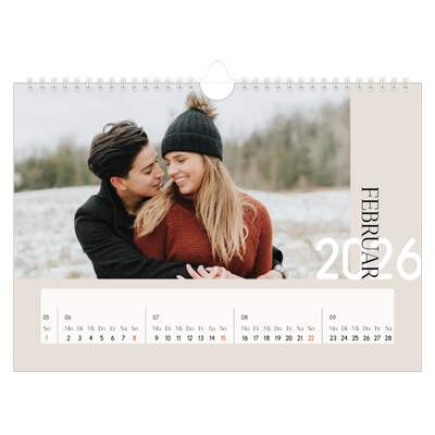 Fotokalender A4 — Überlappender Text [Februar]