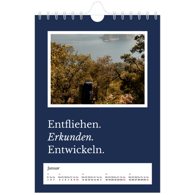 Fotokalender A5 — Redaktionelle Erde [Januar]