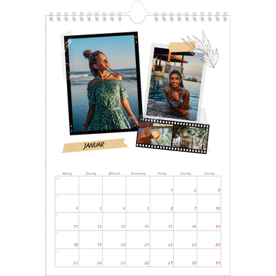 Fotokalender A4 (20 x 30 cm) — Scrapbook-Flair [Januar]