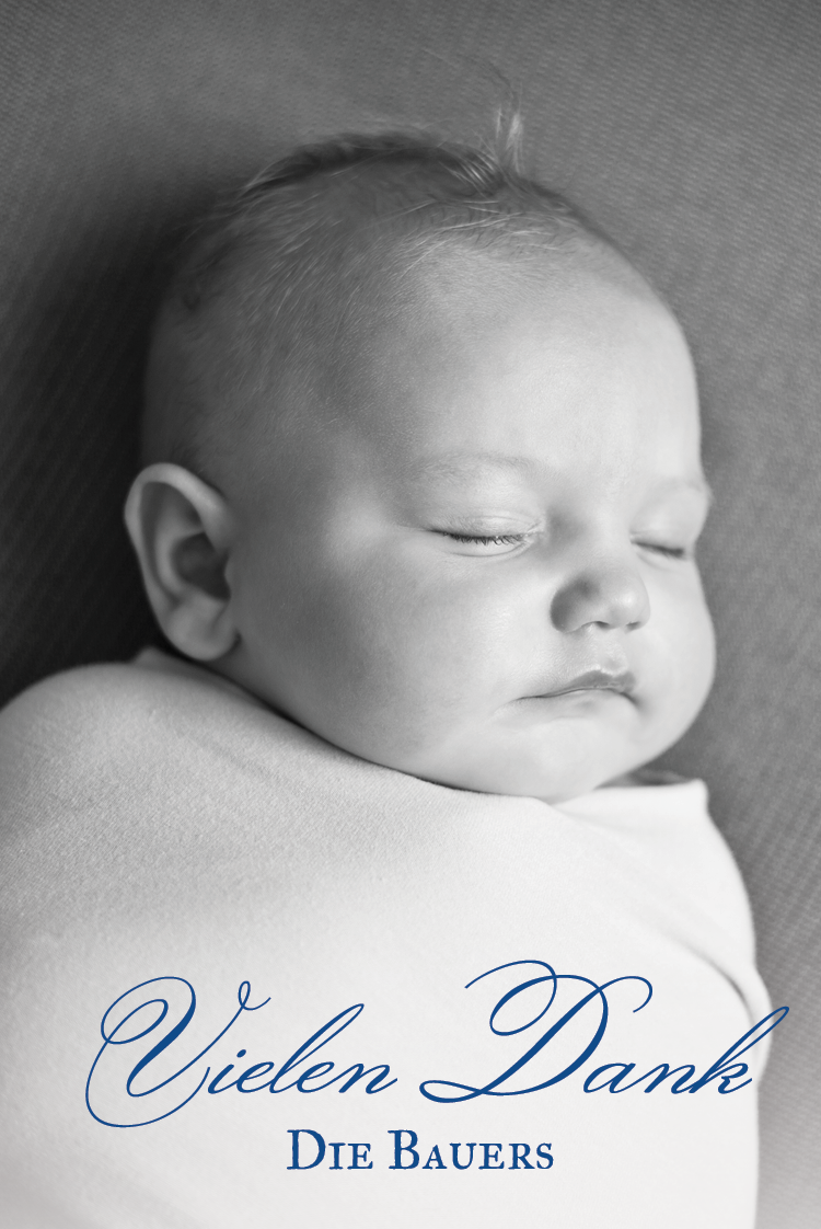 Dankeskarten — Blauer Nebel