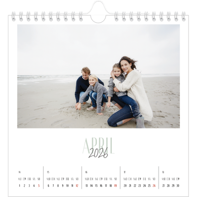 Jahreskalender Quadratisch — Een bedankje [April]