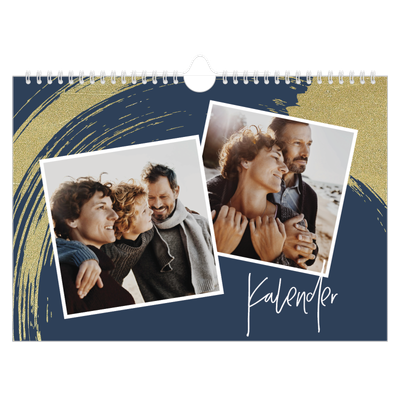 Fotokalender A4 — Goldene Pinselstriche [deckblatt]