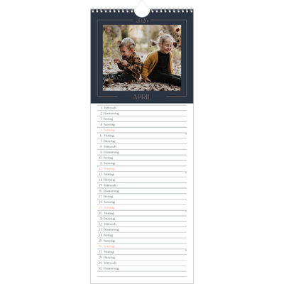 Küchenkalender  — Preußisch Blau [April]