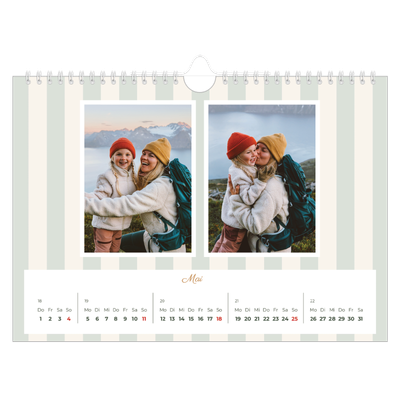 Fotokalender A4 — Schrift und Streifen [deckblatt]