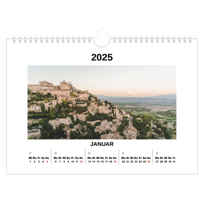 Fotokalender A4 — Schlichtes Foto [Januar]