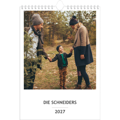 A4 Familienplaner — Einfacher Planer - 5-köpfige Familie [deckblatt]