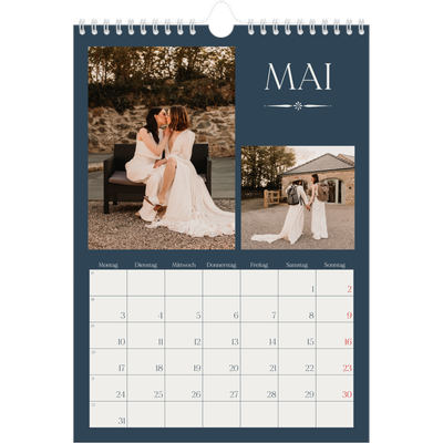 Fotokalender A4 (20 x 30 cm) — Schiefer und Serifen [Mai]