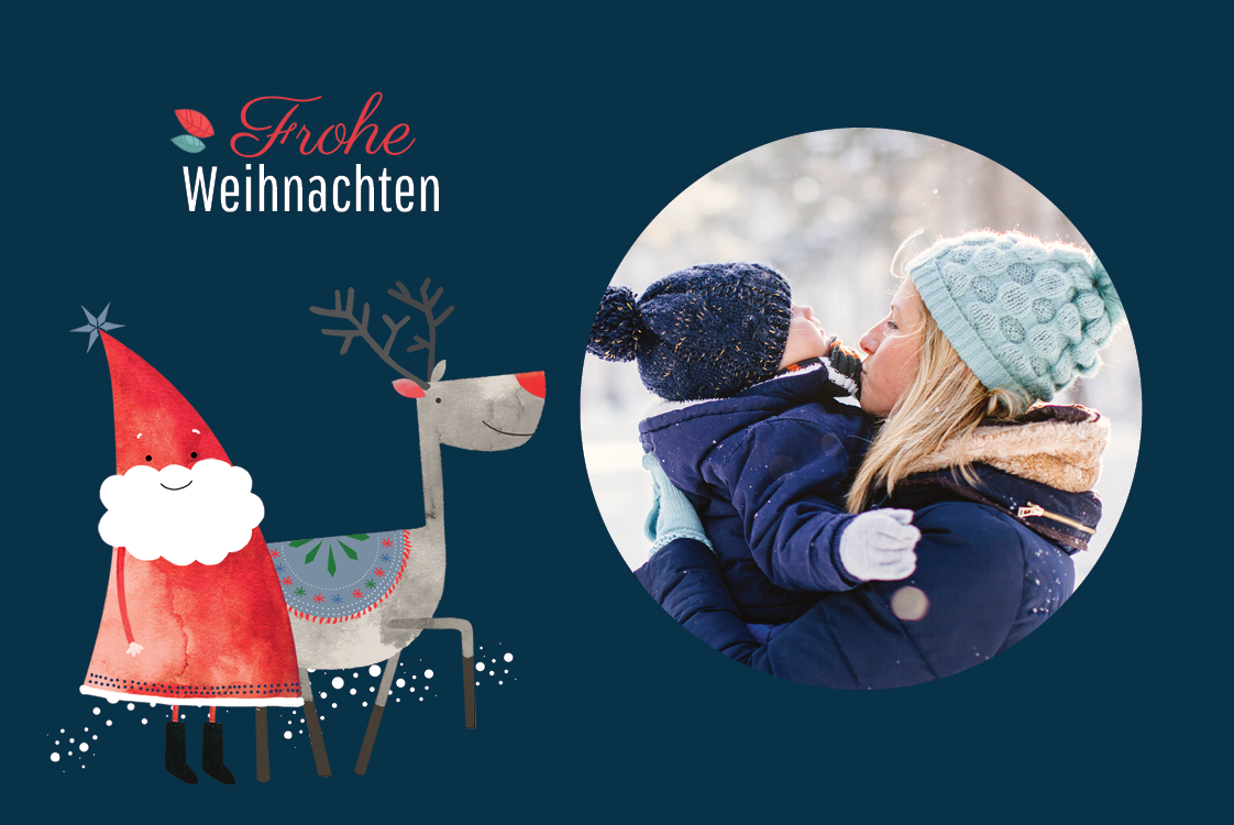 Fotokarten — Glücklicher Weihnachtsmann