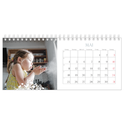 Tischkalender — Blumenmotiv [Mai]