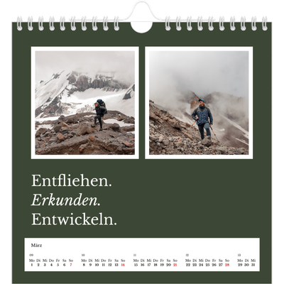 Jahreskalender Quadratisch — Redaktionelle Erde [Marsch]