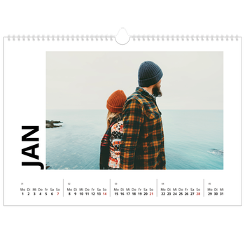 Fotokalender A3 — Weißer Rahmen