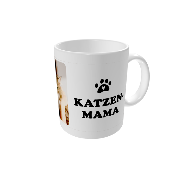 Tasse bedrucken — Katzen-Mama - Weiß