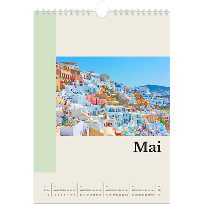 Fotokalender A4 (20 x 30 cm) — Sehenswürdigkeiten der Welt [Mai]