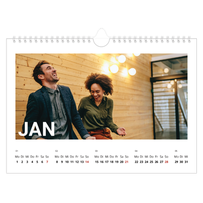 Fotokalender A4 — Großer Monat [Januar]