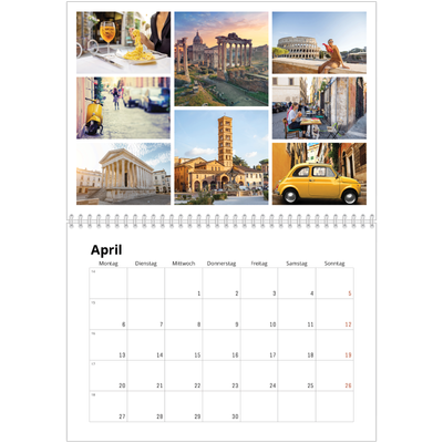 Fotokalender A4 doppelt (30 x 40 cm) — Kollage [April]