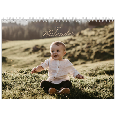 Fotokalender A4 doppelt (30 x 40 cm) — Eleganter Kalender [deckblatt]