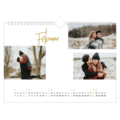Fotokalender A4 — Goldstift [Februar]