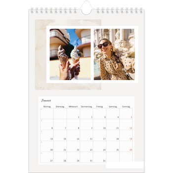 Fotokalender A4 — Sanfte Farbtöne