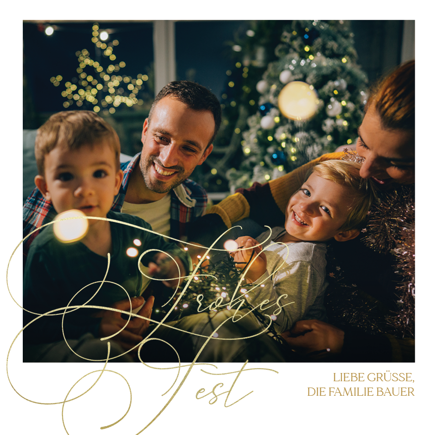 Fotokarten — Fröhliche Schrift