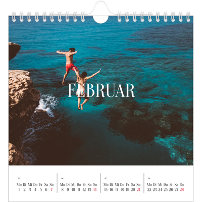 Jahreskalender Quadratisch — Endloses Entfliehen [Februar]