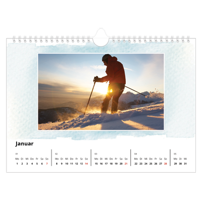 Fotokalender A4 — Wasserfarben Hintergründe [Januar]
