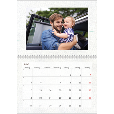 Fotokalender A4 doppelt (30 x 40 cm) — Geschenkpapier blumig [deckblatt]