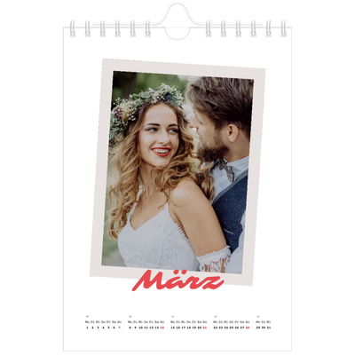 Fotokalender A5 — Karminrote Signatur [Marsch]
