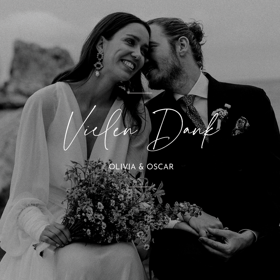 Dankeskarten — Elegante Schrift