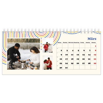 Tischkalender — Retro-Streifen [Marsch]