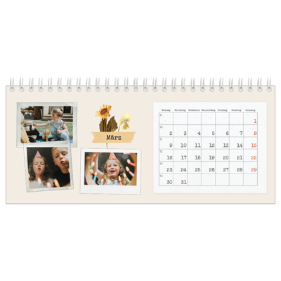 Tischkalender — Vintage Scrapbook [Marsch]