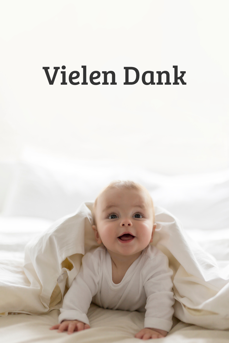 Dankeskarten — Symbole - Geburtsdetails