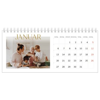 Tischkalender — Großer goldener Text