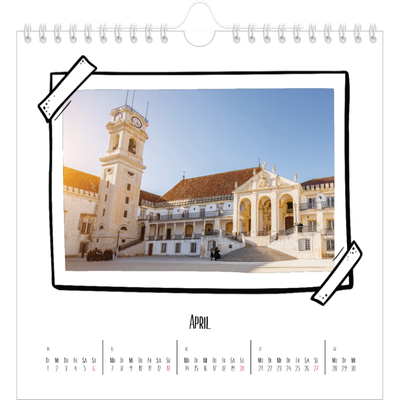 Jahreskalender Quadratisch — Scrapbook-Schnappschüsse [April]