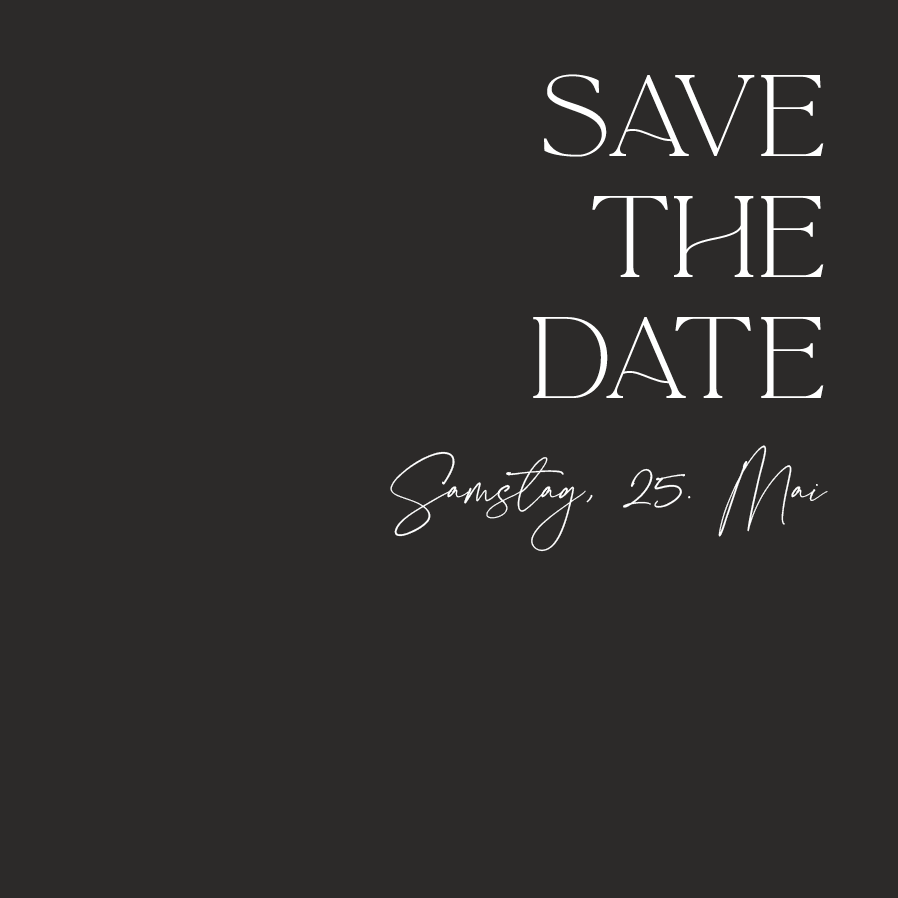 Save the date — Eleganter Stil