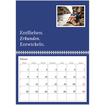 Fotokalender A4 doppelt (30 x 40 cm) — Redaktionelle Erde [Februar]
