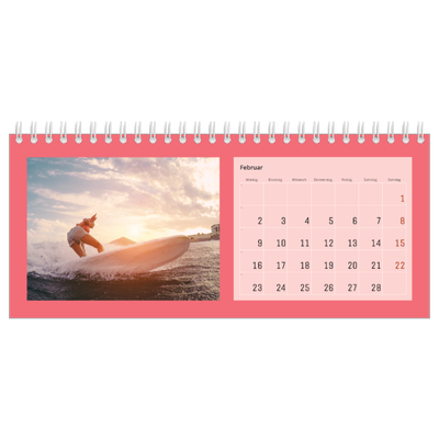 Tischkalender — Farbenfroher Hintergrund [Februar]