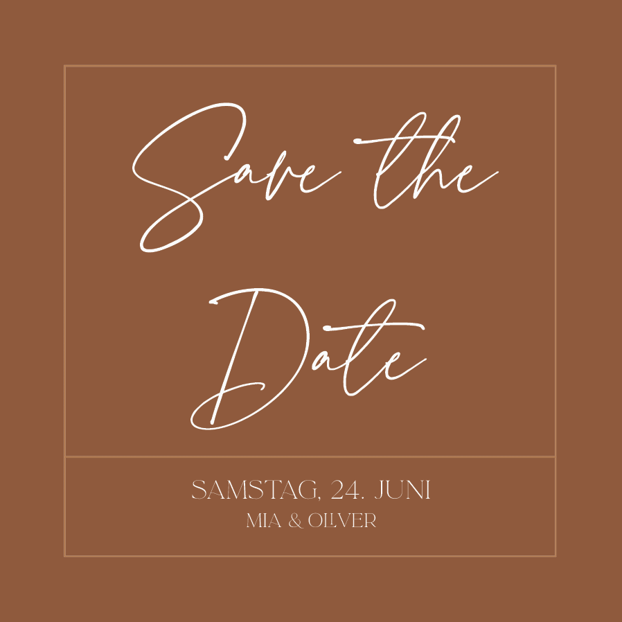 Save the date — Warme Erdtöne