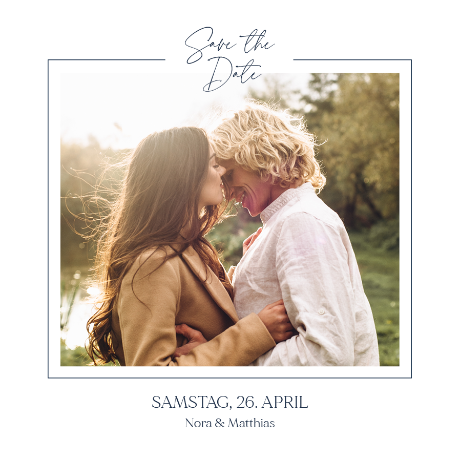 Save the date — Minimalistische Hochzeit