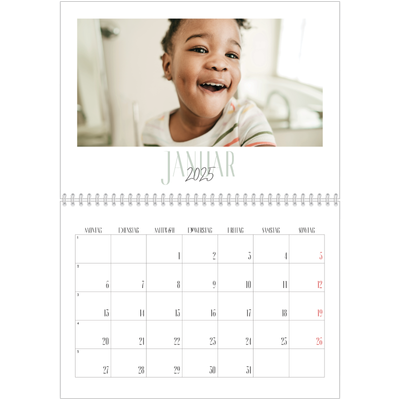 Fotokalender A4 doppelt (30 x 40 cm) — Een bedankje [Januar]
