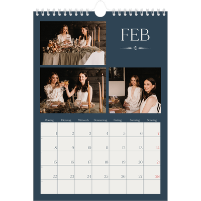 Fotokalender A4 (20 x 30 cm) — Schiefer und Serifen [Februar]